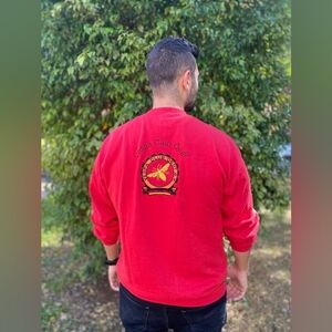 Red Vespa Motorclub pull over crewneck
